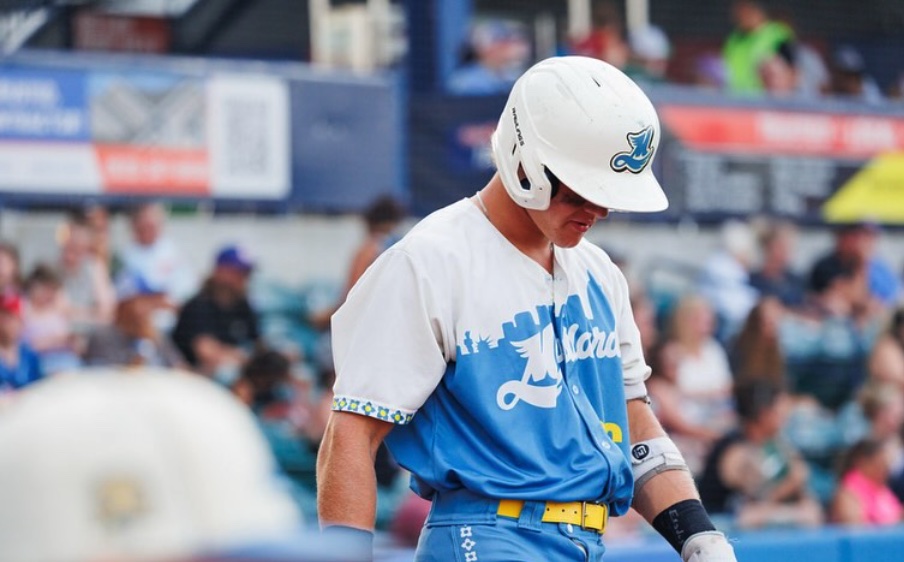 Aiden Arnett at bat